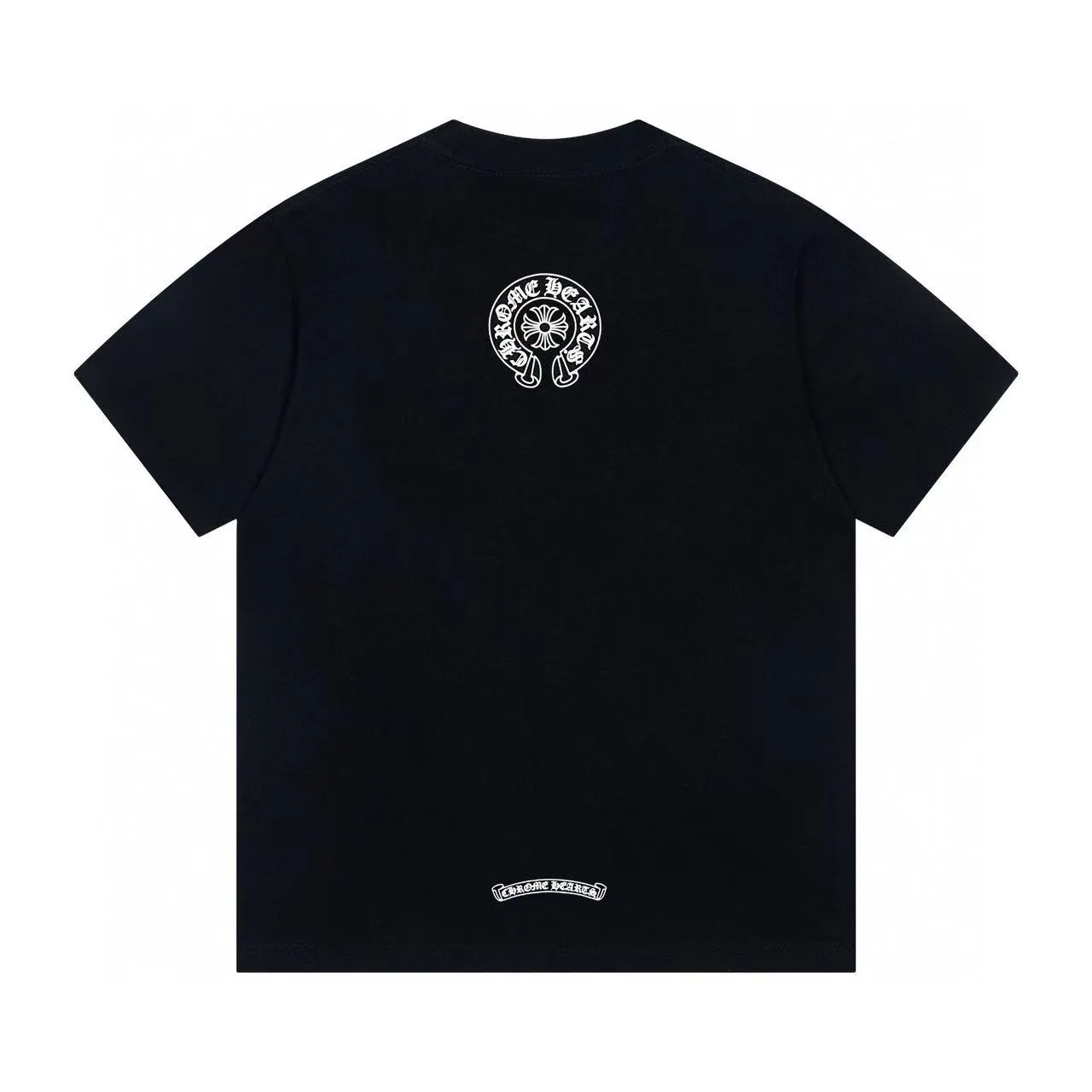 🅿️170 Chrome heart*/Chrome heart ch 25ss early spring new Sanskrit pocket short sleeves ·280 grams of 100% cotton double yarn jersey fabric ·Special thickened 32 pieces of double-strand 1x1 thread in the same cylinder custom dyeing ·Double-needle stitching and cross-stitching technology ·Original main mark washed tag Color: black white Size: XS-L